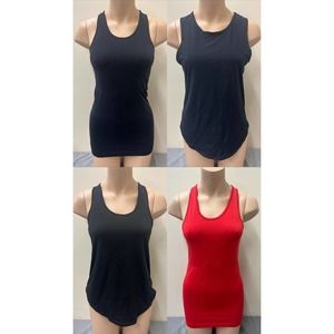 Zyia Active Lot Of 4 Tank Tops Women Small 3 Black 1 Red FS Benefits Charity